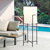 Garridan 49.5'' Battery Powered Integrated LED Outdoor Floor Lamp