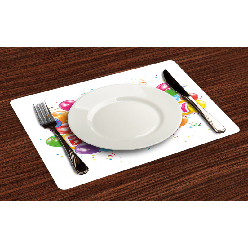 Festival Vivid Birthday Balloon Placemat