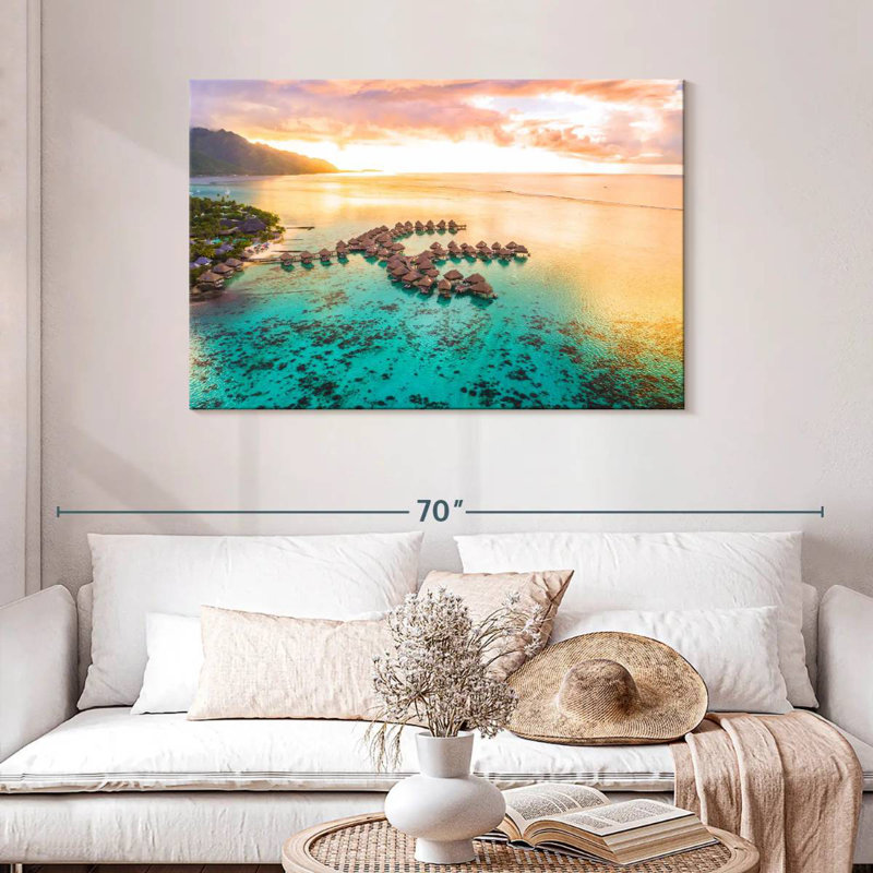 Lilie Moorea, pavillons flottants, H 30 po x l 45 po