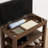 Comfortable Height-Adjustable Stool, Brown Rubberwood, Leather, Storage Space And Practical Bench, Adjustable Height, Three Layers Of Ventilation-27605241