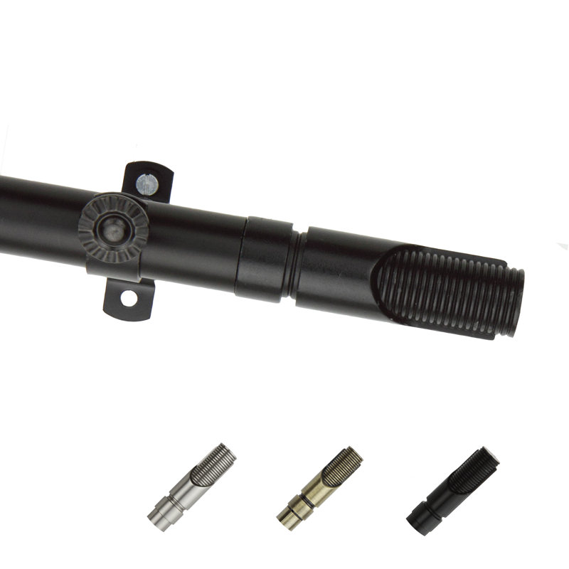 Tringle à rideaux simple ajustable Balzer, De 28 po à 48 po de largeur, Noir