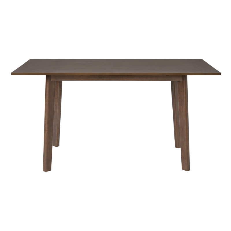 Spacious 60" Walnut Wood Dining Table, Rustic Farmhouse Style For Kitchen & Dining