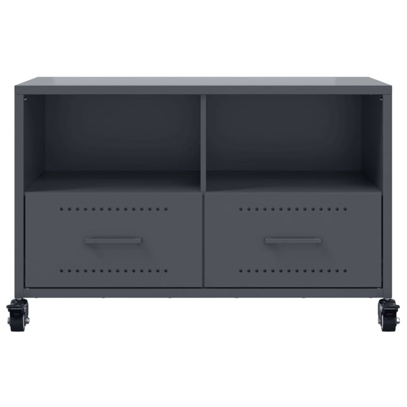Alayza Unfinished TV Stand for TVs up to 24", Anthracite, 68cm