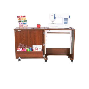 62.5 x 20 Foldable Sewing Table with Sewing Machine Platform and