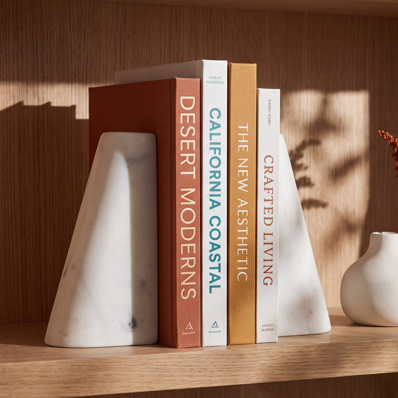 Longmeadow Marble Bookends