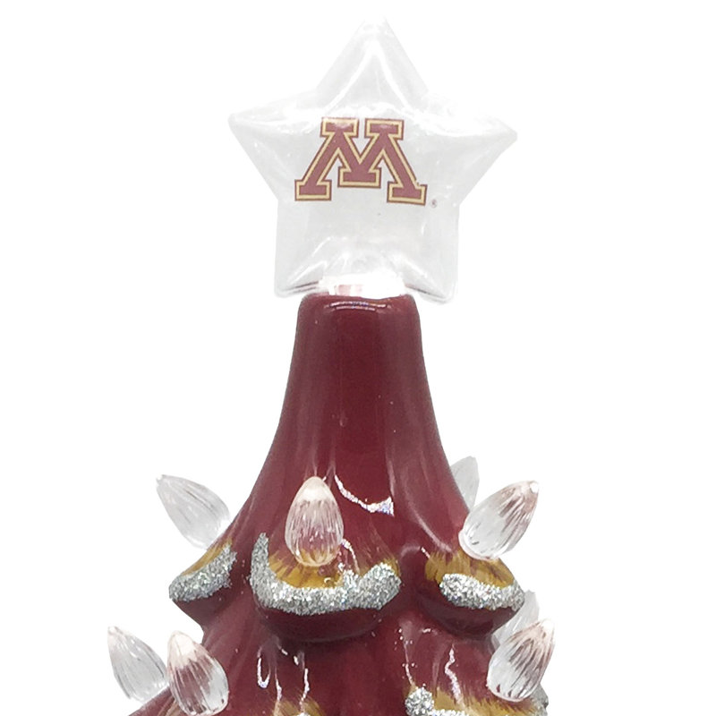Arbre en céramique NCAA College Spirit, Golden Gophers du Minnesota