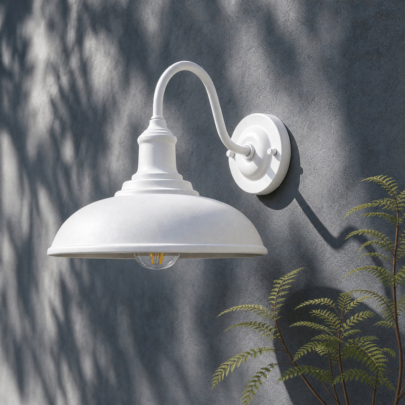 Lampe murale d'extérieur imperméable 1 lumière Florence, Blanc