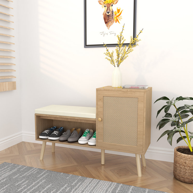Banc de rangement 2-en-1 pour chaussures