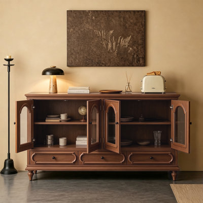 Brown Solid Wood Sideboard