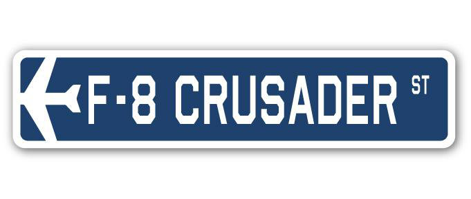 Plaque de rue Bart F-8 Crusader Air Force, H 7 po x l 30 po x P 1 po