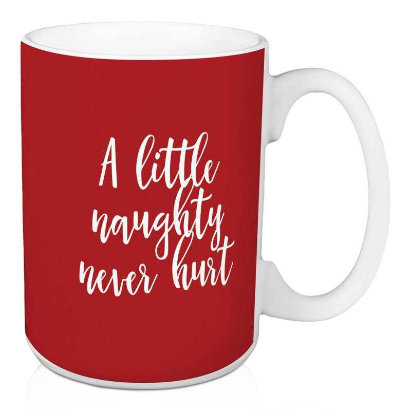 Grande tasse à café never naughty Hardee, Rouge