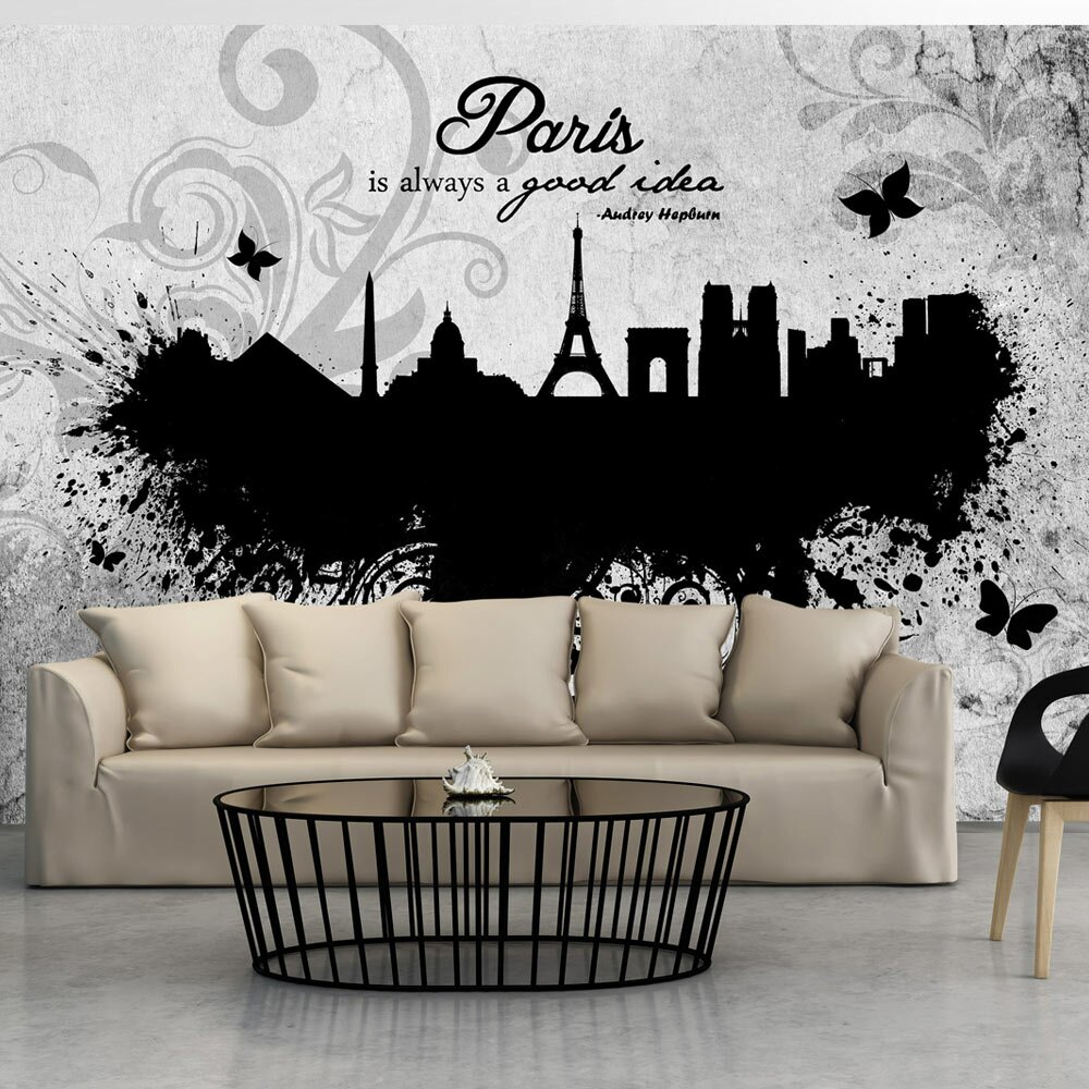 Tapete Paris is Always a Good Idea b/w 2,8 m x 400 cm