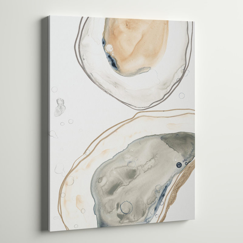 " Ocean Oysters I ", 20" H x 16" W , Wrapped Canvas, No Frame