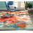 SantaCruz Floral Tufted Orange/Green Area Rug-1677918154