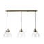 Anais 3 - Light Antique Brass Kitchen Island Pendant