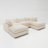 Abramson Beige U-shaped Chenille Modular Symmetrical Cloud Sofa-282863267-282863265