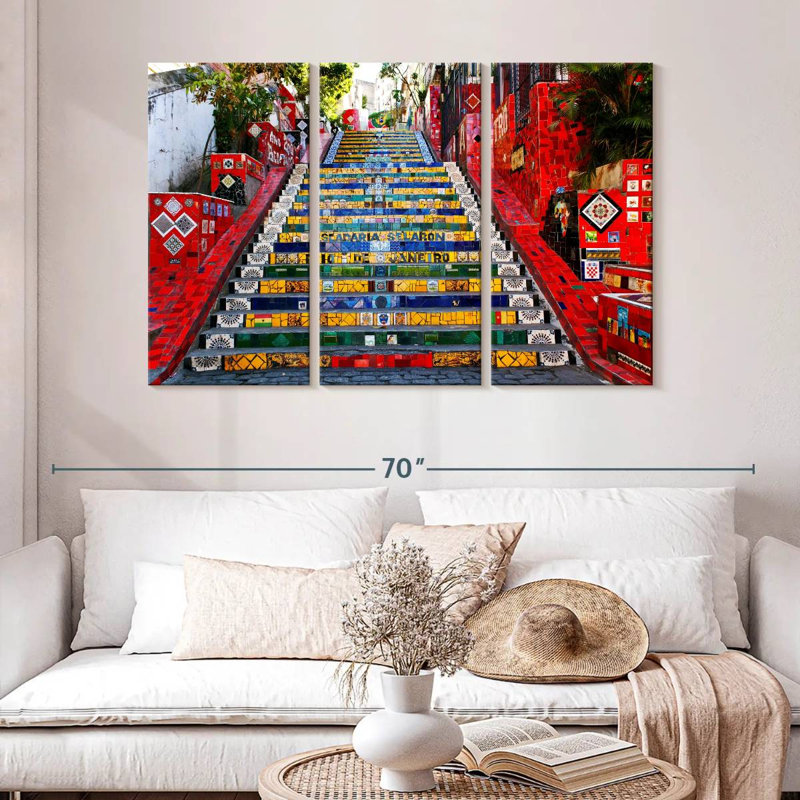 Sebbie Escadaria Selaron, 32" H x 50" W