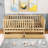 Storage Wooden Floor Bed with Guardrails and 2 Drawers-93548540-93548536