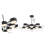 Modern 10 Light LED Black Shade Chandelier-66103058