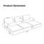 Canapé modulaire en cuir 3 pièces Boneless - sans assemblage requis-106915331