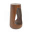 Table d'appoint d'extérieur, table de bout à conception creuse, table de tabouret de jardin de patio, table d'appoint décorative pour terrasse de balcon de plage, béton léger, texture semblable au bois, couleur brun antique-59874768