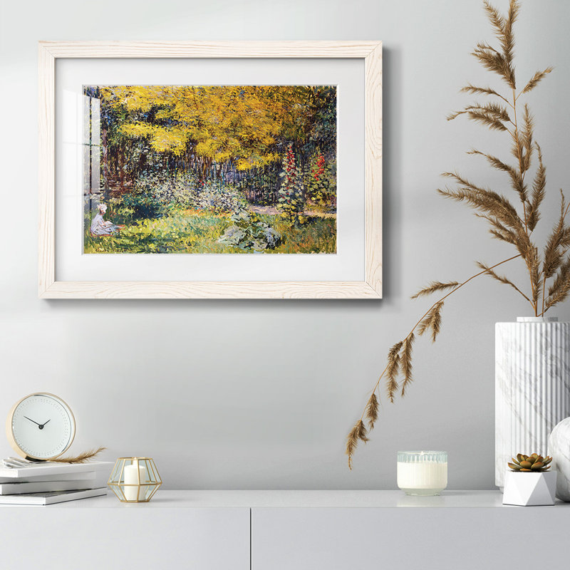 Le jardin. (Le Jardin), 1876, H 28 po x l 42 po x P 1,5 po, Blanc