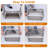 70QT/66L Foldable Storage Bins with Lid 4 Doors Collapsible Stackable Closet Organizer Containers with Lock 4Pcs Wheels