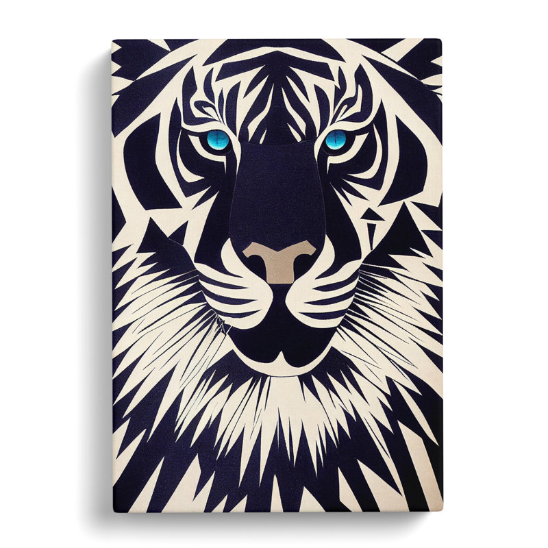 XC1022-4672X Tiger Art No.4 Abstract - Wrapped Canvas Print, 60cm H x 40cm W, Wrapped Canvas
