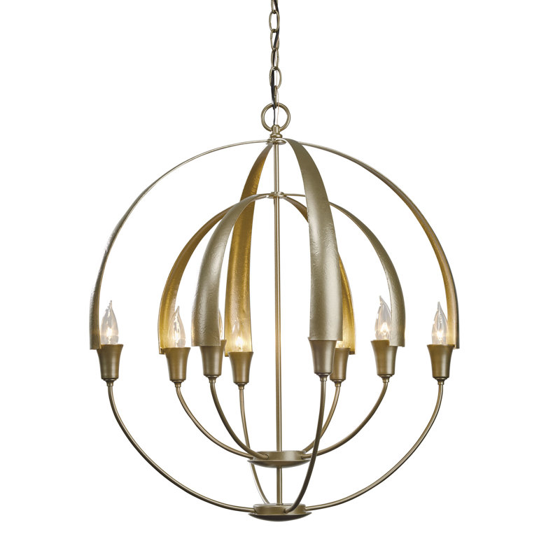 Cirque 8 - Light Globe Chandelier, Soft Gold