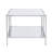 Harvey-John 42" Glass And Metal Coffee Table-1819180777