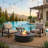 Modern Circular Mgo Propane Fire Pit – 50,000 Btu, Lightweight Concrete Construction, Dark Gray-95389840