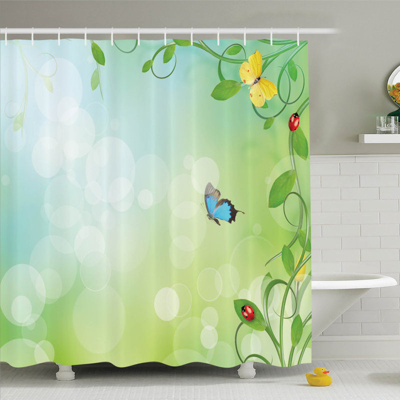 Penton Spring Flowers Sunny Shower Curtain Set, 84" H x 69" W