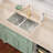 33"L x 19"W Undermount 16 Gauge Stainless Steel Kitchen Sink 60/40 Double Bowl Sink with Accessories-124197659-124197660