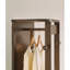 Armoire à miroir pleine grandeur en bois d'hévéa massif, armoire à bijoux autoportante avec crochets et tablettes multifonctionnels pour la chambre à coucher et le placard