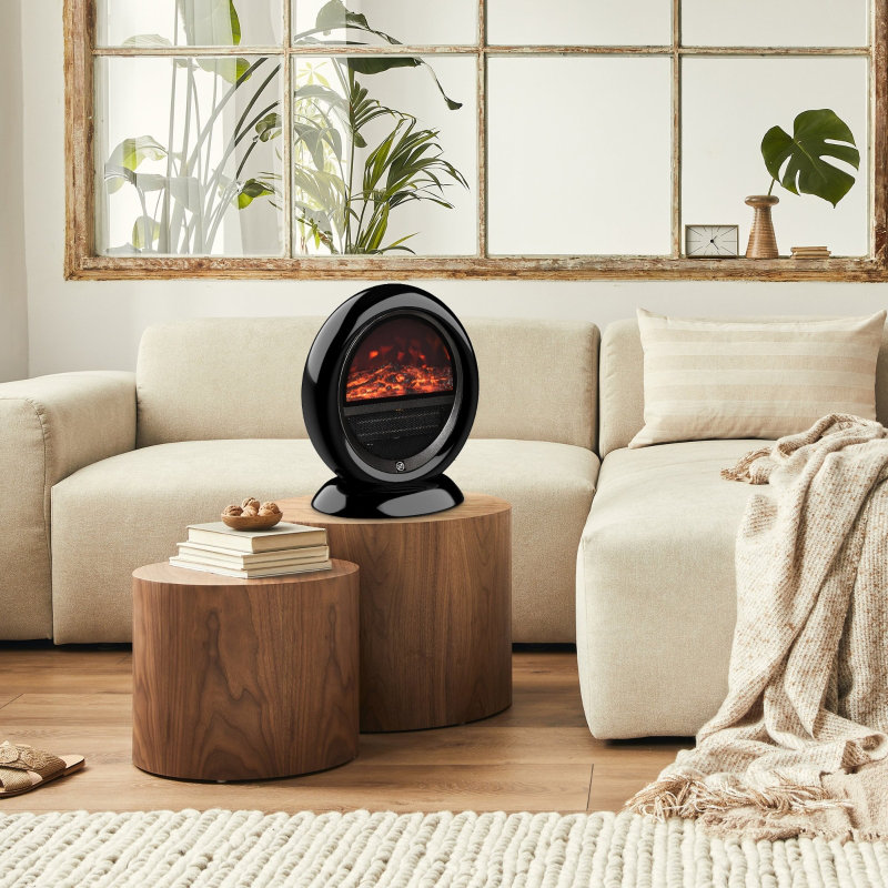 Plastic Electric Tabletop Fireplace with Flame Guard