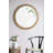 34"Wood Round Mirror,Circle Wall Mirror