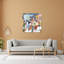 Music In Montreal Christmas Abstract Contemporary Cat City Wall Art Print 1 Piece Wrapped Canvas Wall Art-2003151570