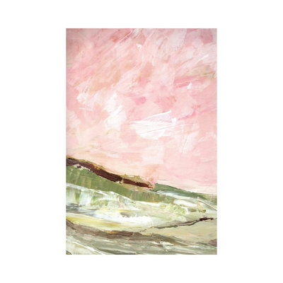 Green & Pink Hills I by Marcy Chapman - No Frame Gallery-Wrapped Canvas Giclée on Canvas