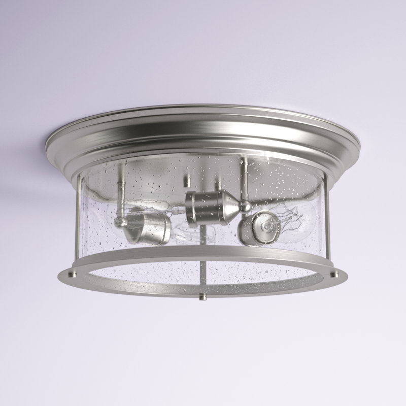 Plafonnier encastré 3 lumières 15,5 po Canale, Nickel brossé