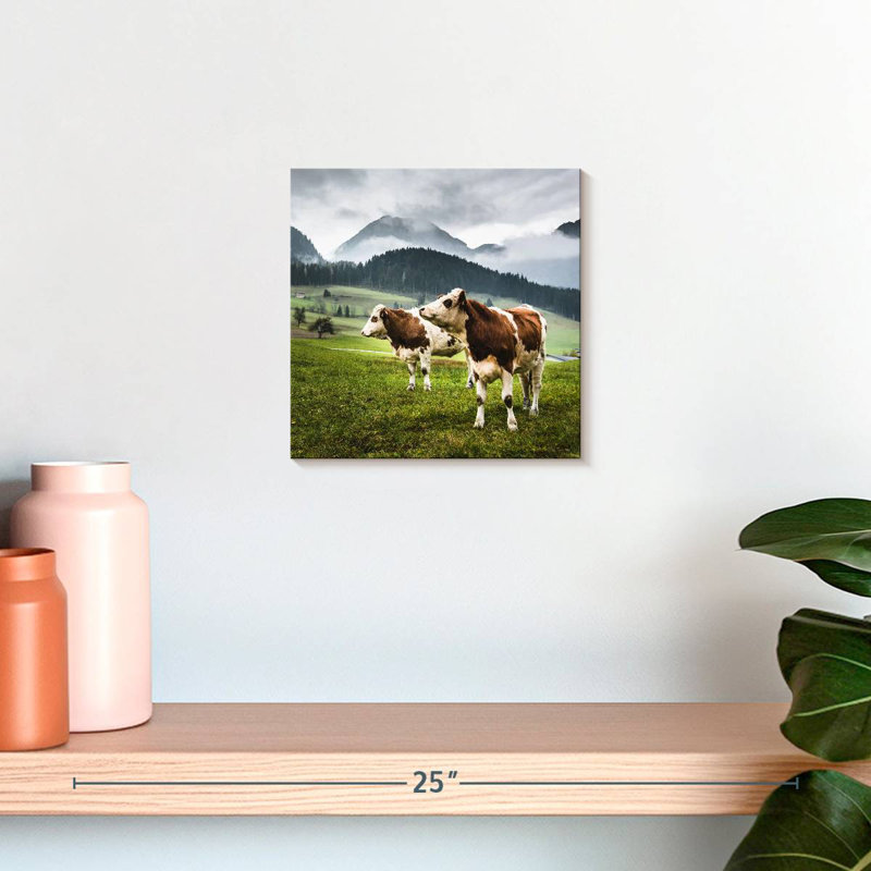 Brampt Wild Alpine Cows, 10" H x 10" W
