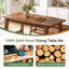 Ensemble de table de salle à manger en bois massif 55,11 po avec 2 bancs, ensemble de table de cuisine pour 4 personnes