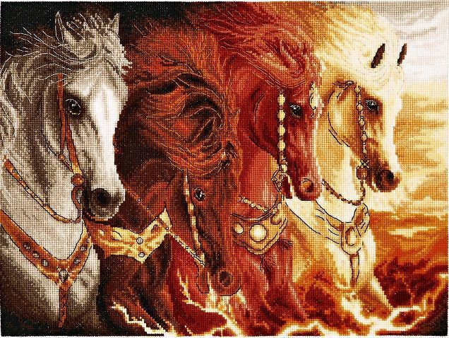 The Four Elements Counted Cross Stitch Kit by Alisena 1244A