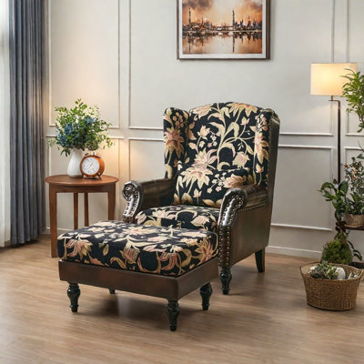 Chaise vintage avec cadre en mousse et mélèze à fort rebond