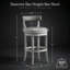 Tabouret de bar pivotant à hauteur de comptoir Hanover, 30 po de hauteur, blanc et gris-111912705-111912704