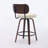 Upholstered Faux Leather Counter Height Swivel Barstools-1557093243