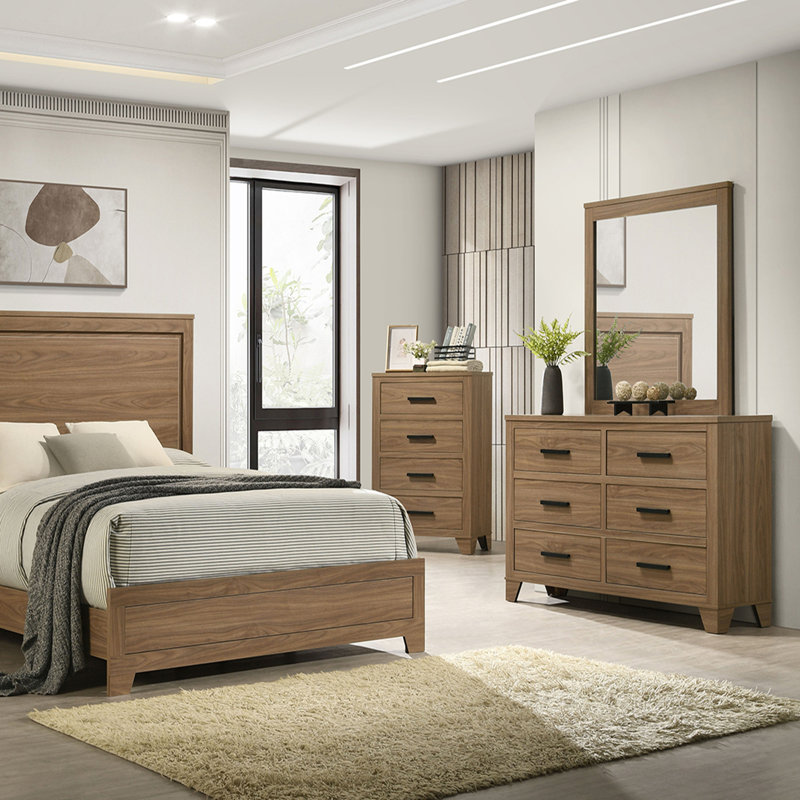 Commode 1 pièce de style transitionnel à quatre tiroirs