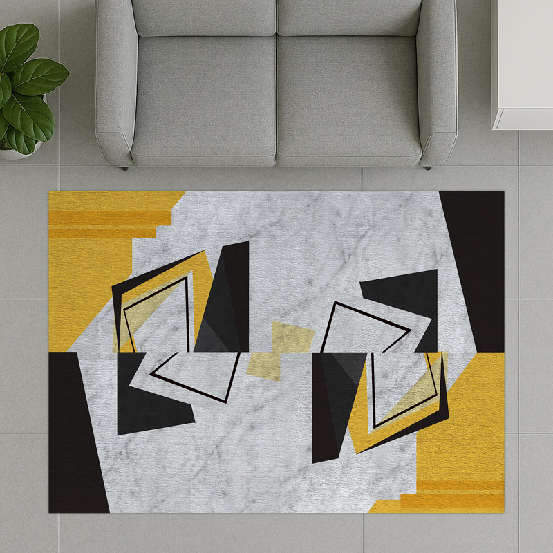 Geometric Area Rug, Runner 70 x 140 cm