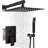 High Pressure Rainfall Shower System With Handheld Combo, Wall Mounted Shower Faucet Set With Rough-In Valve And Trim Kit, Cupc Certified For Water Hammer Prevention-114406166