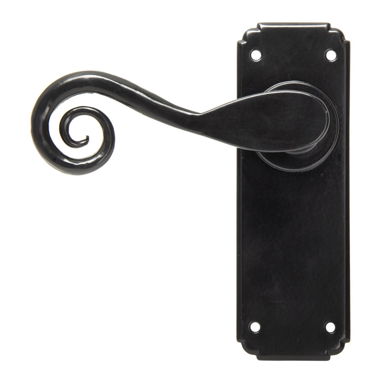 Monkeytail Lever Latch Set, Black