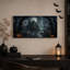 Art mural sur toile Spooky Gothic Mansion Under Full Moon-732830494